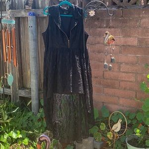 ASOS curve size 22 lacy biker style hi lo dress